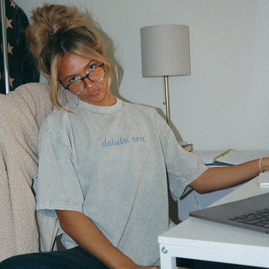 DELULU ERA Mineral Wash Tee