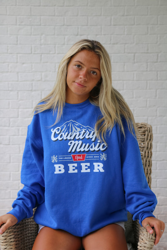 COUNTRY MUSIC & BEER Crewneck