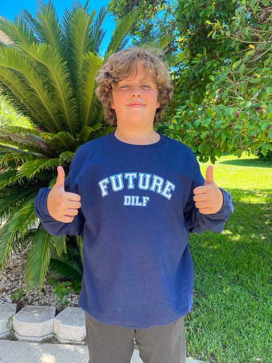 FUTURE DILF Navy Crewneck