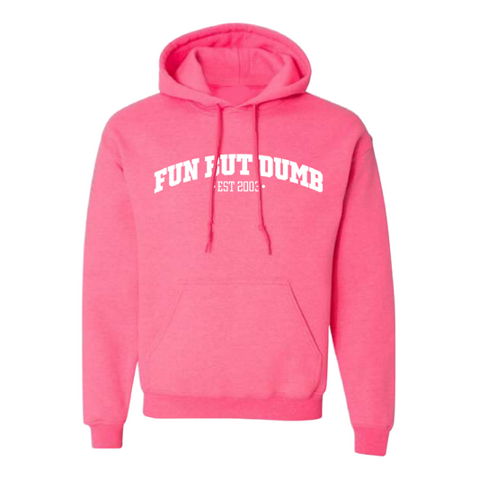FUN BUT DUMB Pink Hoodie