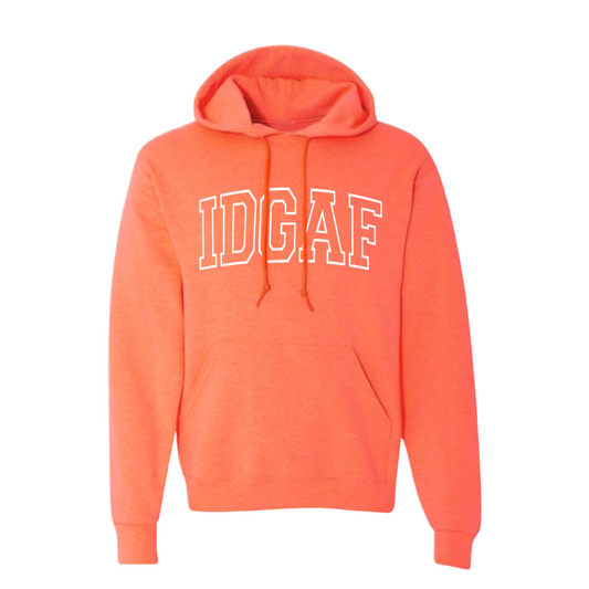 IDGAF Coral Hoodie