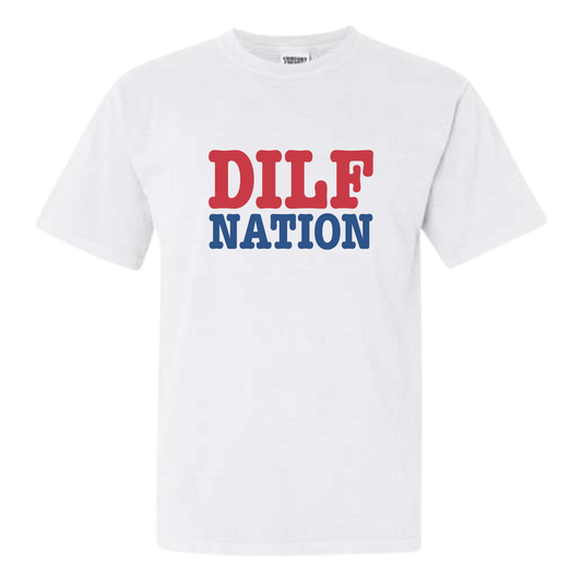 DILF NATION White Tee